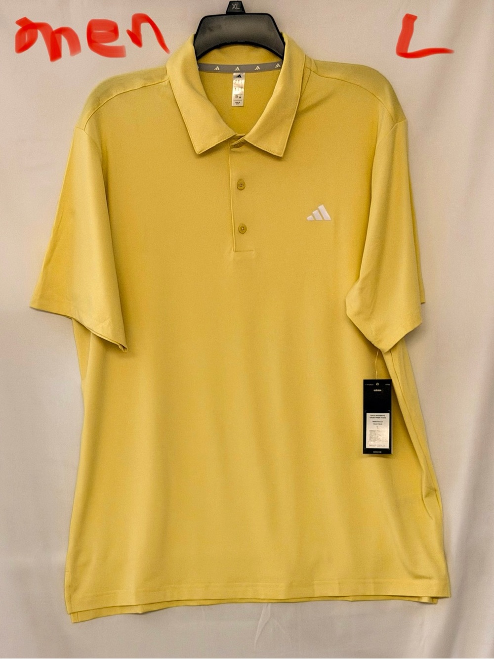 adidas Men’s Light Yellow Polo Shirt